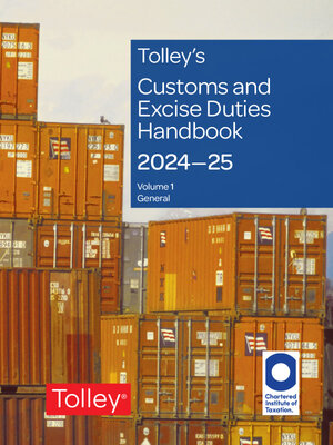 cover image of Tolley's Customs and Excise Duties Handbook
